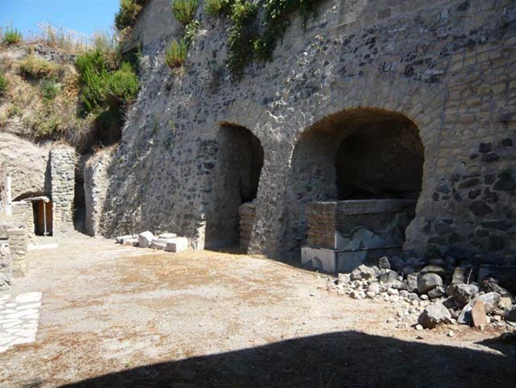 Herculaneum. August 2013. Looking north-west from four-sided Arch. Photo courtesy of Buzz Ferebee.
