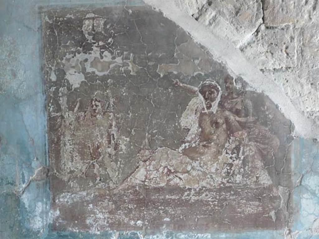 IV.4 Herculaneum. May 2009. Wall painting of abandoned Ariadne, from south wall of room 8. Photo courtesy of Buzz Ferebee.
