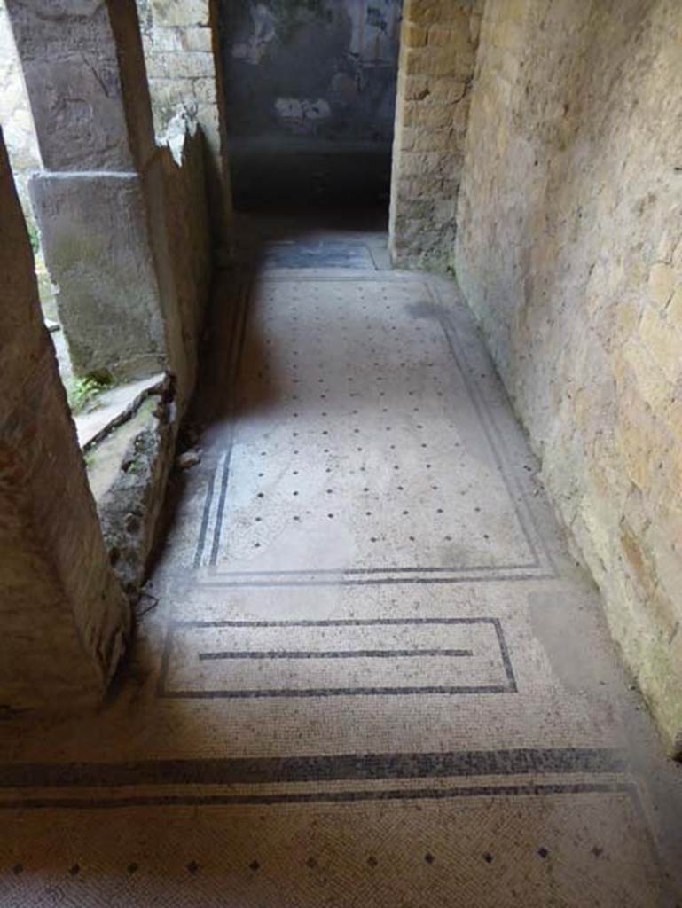 IV.4 Herculaneum. October 2014. Corridor 21, looking north at east end towards doorway to room 23.  Photo courtesy of Michael Binns.
