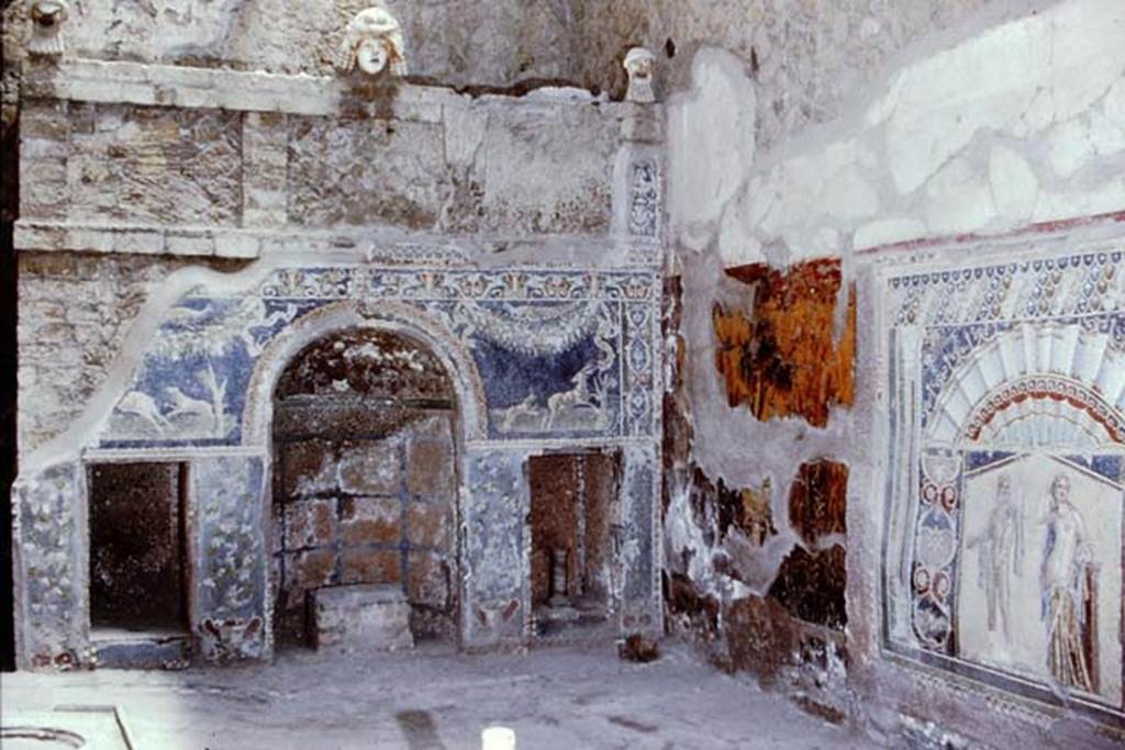 V.7 Herculaneum. 1978. Looking towards north-east corner of internal courtyard. Photo by Stanley A. Jashemski.  
Source: The Wilhelmina and Stanley A. Jashemski archive in the University of Maryland Library, Special Collections (See collection page) and made available under the Creative Commons Attribution-Non Commercial License v.4. See Licence and use details. J78f0516

