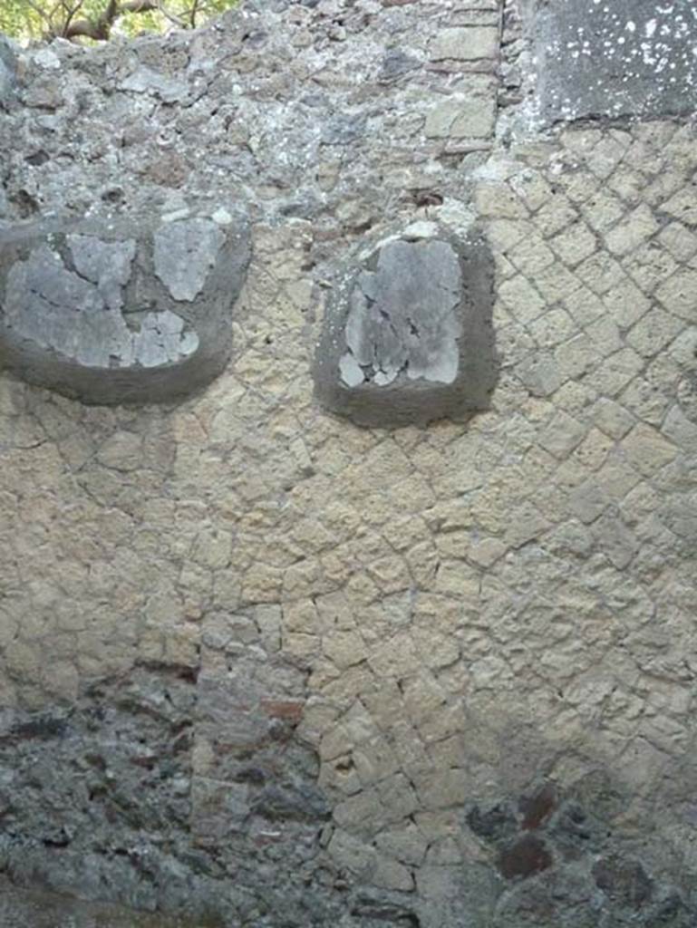 Ins. V 35, Herculaneum, September 2015. Room 5, north wall of cubiculum.