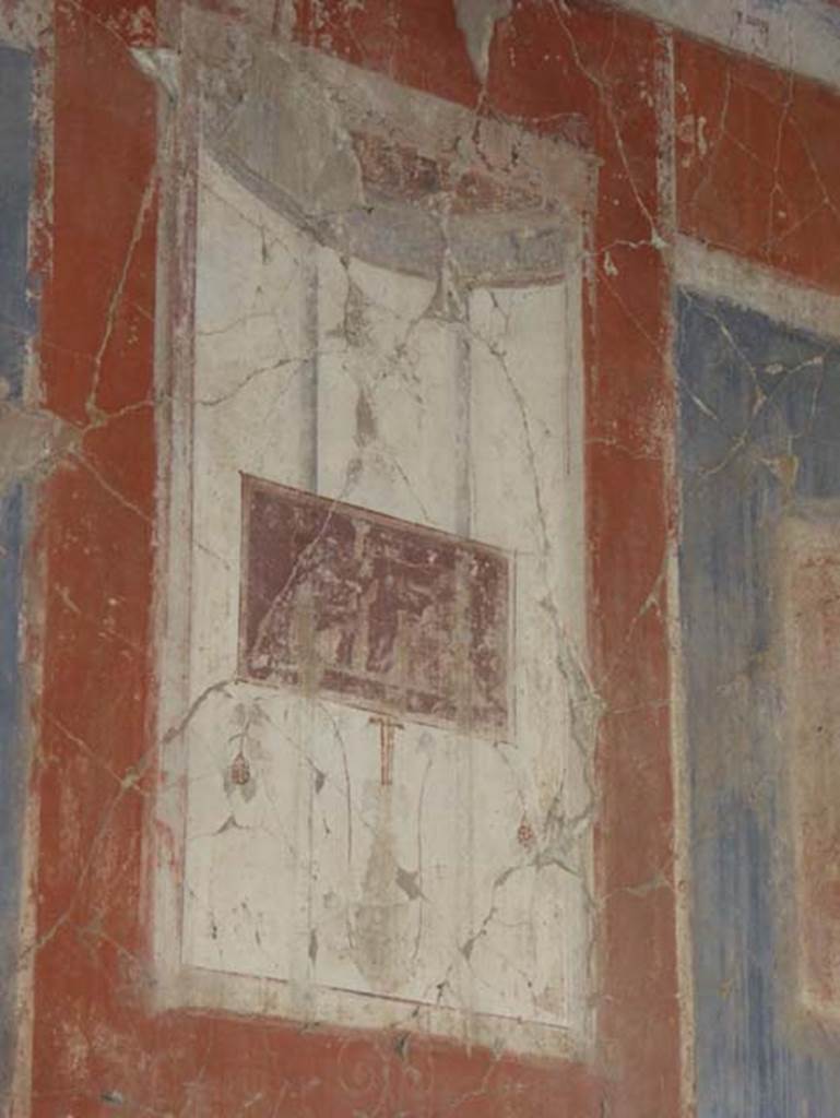 VI.16 Herculaneum. September 2016. Upper central painting from east wall.
Photo courtesy of Michael Binns.
