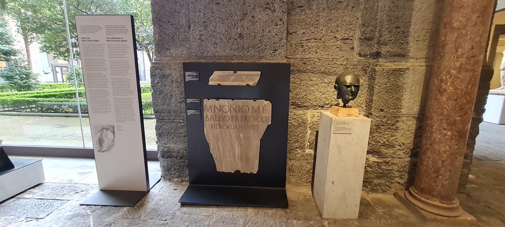 Herculaneum. April 2023. 
Displayed items in “Campania Romana” gallery of Naples Archaeological Museum. Photo courtesy of Giuseppe Ciaramella.
