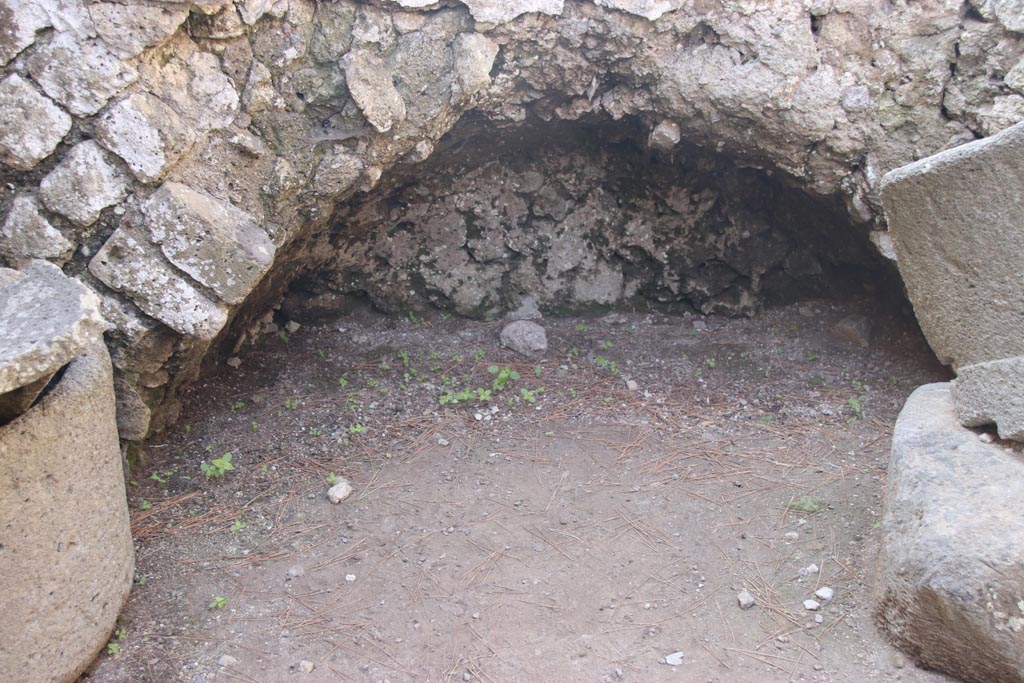 Ins. Or. II, 1a, Herculaneum. October 2023. Room A, looking east below oven. Photo courtesy of Klaus Heese.