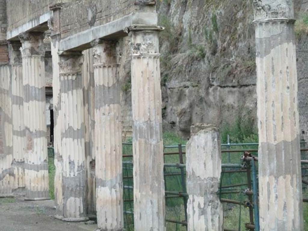 Ins. Orientalis II.4, Herculaneum, September 2015. Columns on west portico.