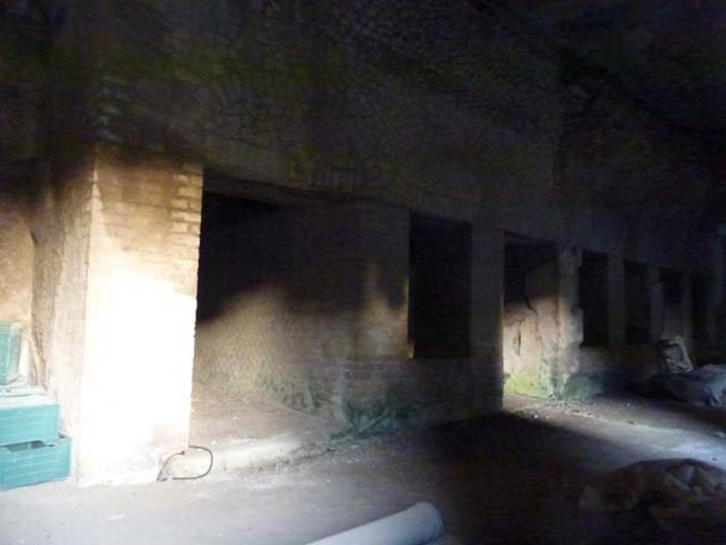 Ins. Orientalis II 4, Herculaneum, October 2012. North side of interior of cryptoporticus.  Photo courtesy of Michael Binns.
