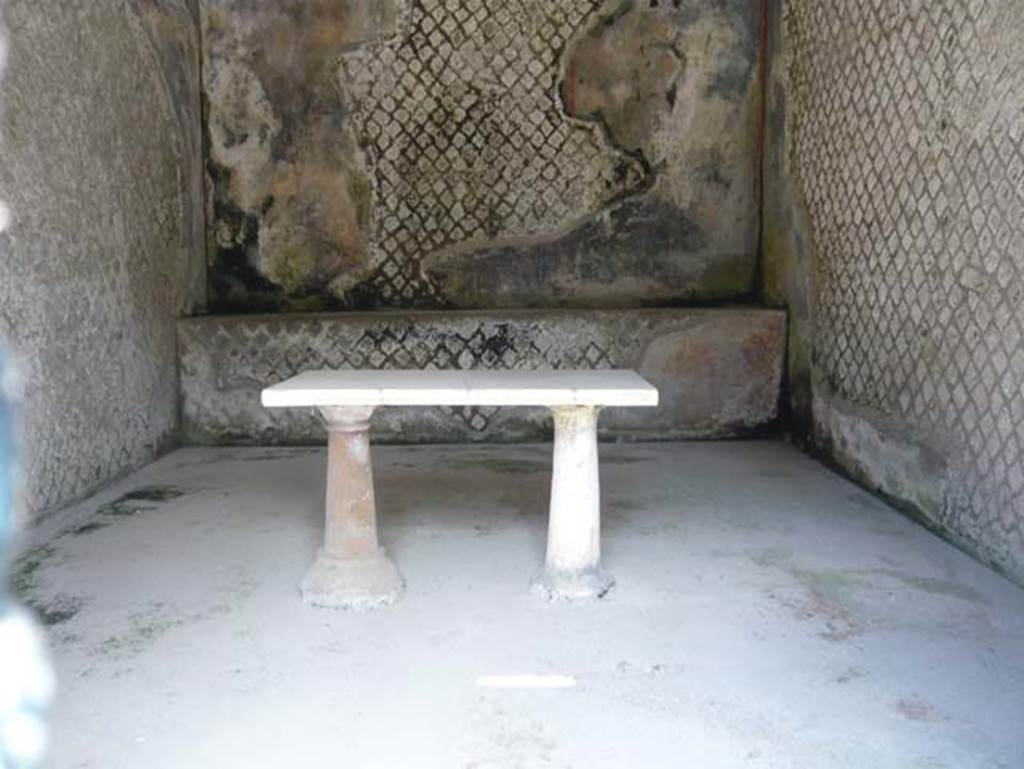 Herculaneum, August 2013. Sacred Area terrace, looking north in the shrine of Venus. Photo courtesy of Buzz Ferebee.
