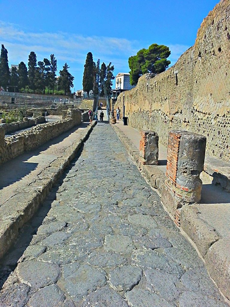 Cardo III Inferiore, Herculaneum. Photo taken between October 2014 and November 2019. 
Looking south. Photo courtesy of Giuseppe Ciaramella.

