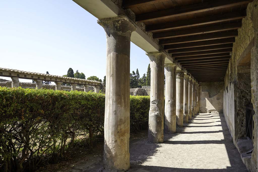 II.2 Herculaneum. August 2021. Looking south along west portico. Photo courtesy of Robert Hanson.