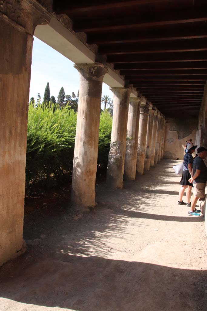 II.2 Herculaneum, September 2019. Looking south along west portico of peristyle.
Photo courtesy of Klaus Heese.

