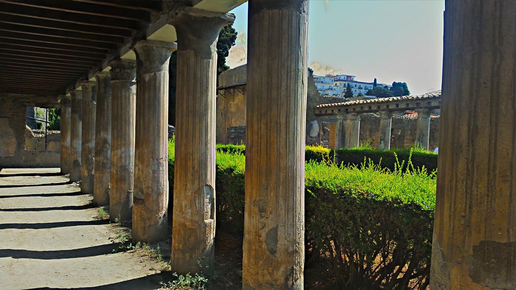 II.2 Herculaneum. Photo taken between October 2014 and November 2019.
Looking north along west portico. Photo courtesy of Giuseppe Ciaramella.
