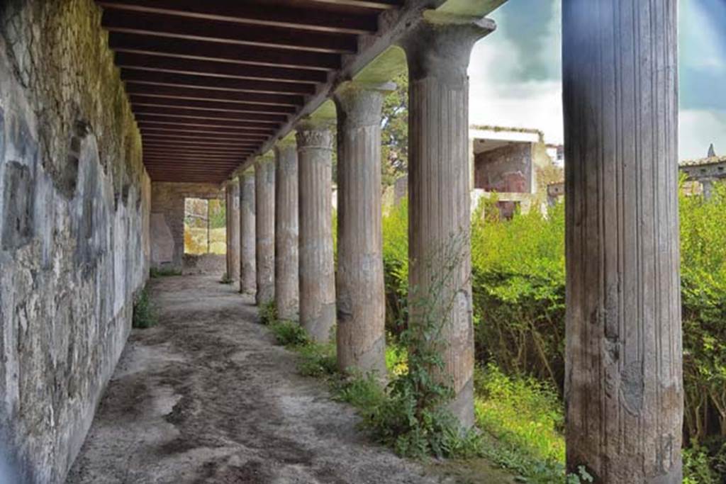 II.2, Herculaneum, April 2018. Looking north along west portico. Photo courtesy of Ian Lycett-King. Use is subject to Creative Commons Attribution-NonCommercial License v.4 International.
