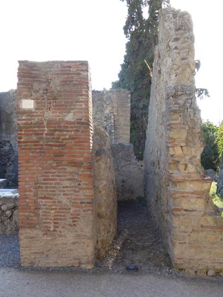 II.8 Herculaneum, September 2015. Looking south to entrance to stairs to an upper floor, perhaps above house at II.5. Photo courtesy of Michael Binns.
