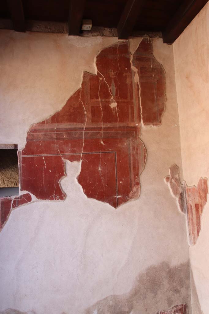 III.3 Herculaneum. September 2019. North wall of tablinum, in north-east corner.
Photo courtesy of Klaus Heese.
