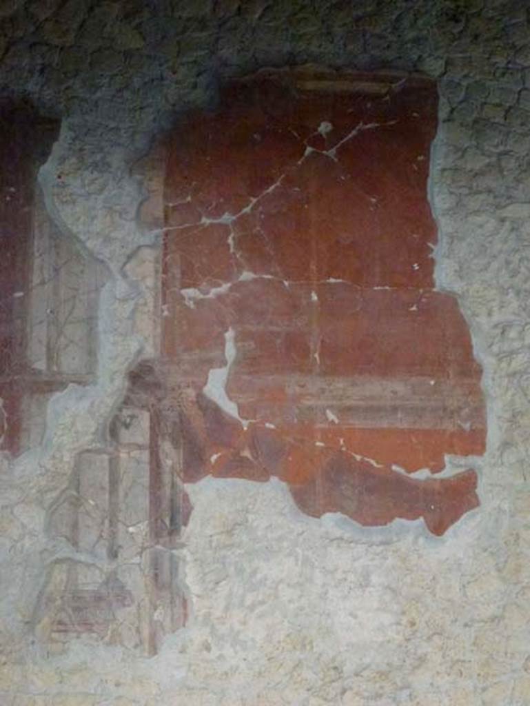 III.3 Herculaneum, October 2012. Detail of decoration from centre of east wall. Photo courtesy of Michael Binns.