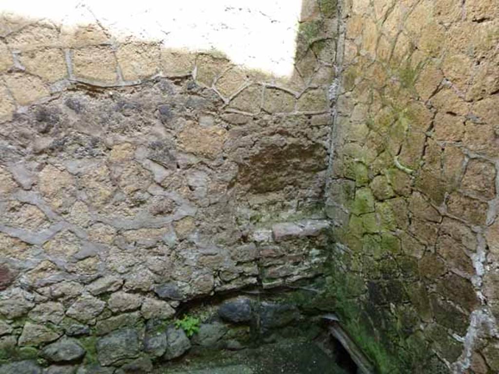 Ins. III.9. Herculaneum. May 2010. North-east corner of latrine.