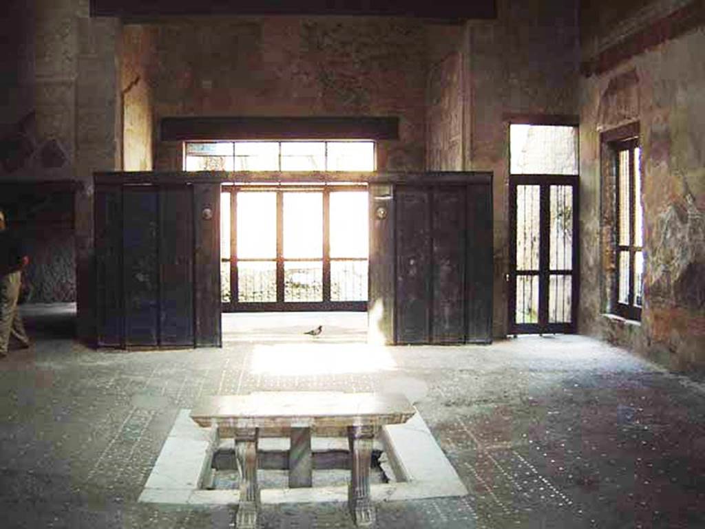 III.11 Herculaneum, May 2001. Room 6, looking west across atrium. Photo courtesy of Current Archaeology.