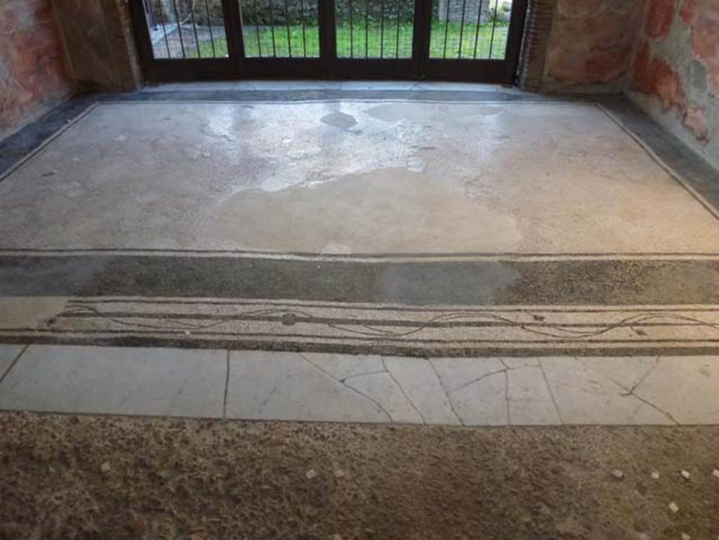 III.11 Herculaneum. October 2012. Room 9, tablinum flooring.  Photo courtesy of Michael Binns.