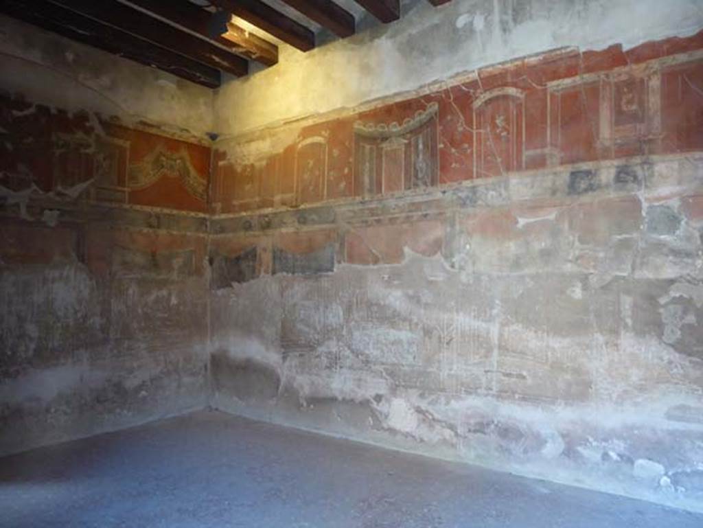 III.11 Herculaneum, June 2017, Room 8, looking towards south-east corner and south wall.  Photo courtesy of Michael Binns.
