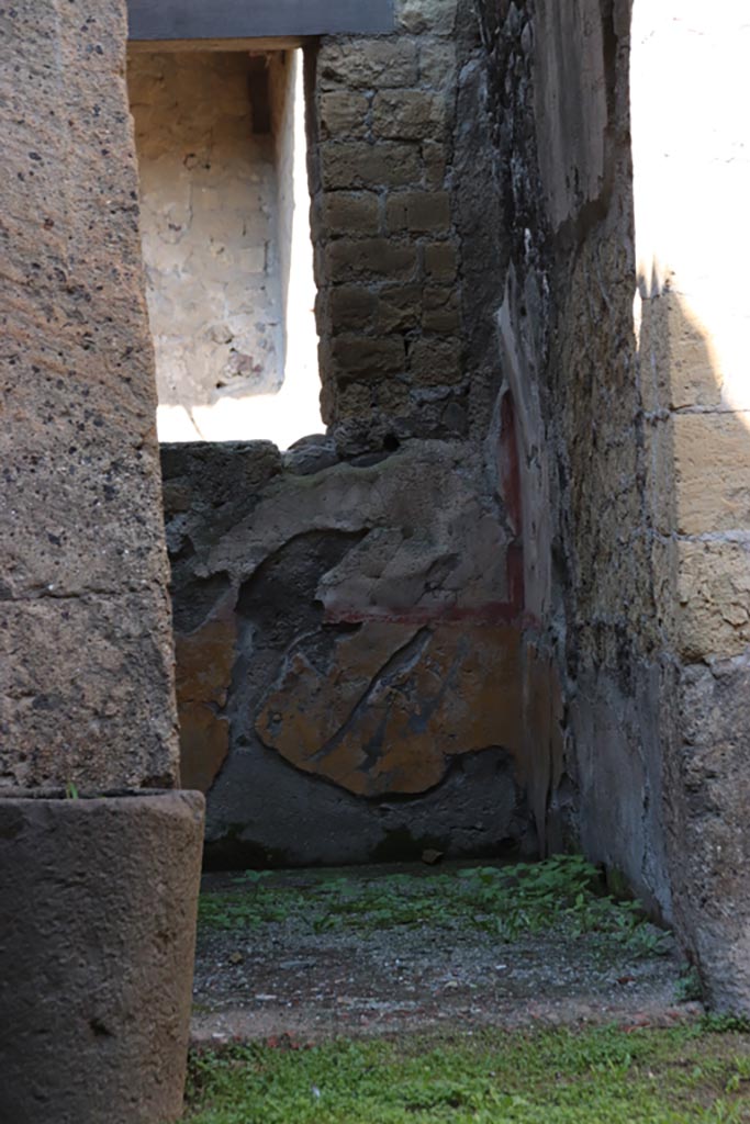 III.17, in centre, Herculaneum, July 2015. Looking north along west side of Cardo IV Inferiore.  Photo courtesy of Michael Binns.

