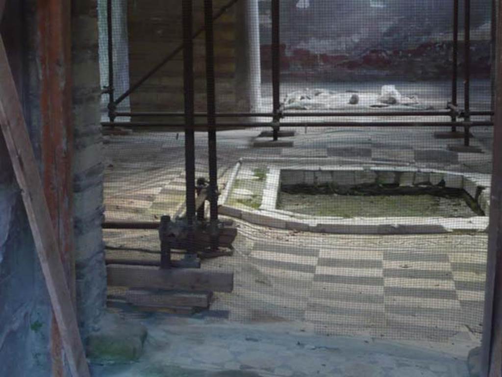 IV.2, Herculaneum, May 2006. Impluvium in atrium.
