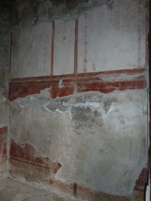 IV.4, Herculaneum, October 2020. Room 4, upper north wall of cubiculum. Photo courtesy of Klaus Heese.