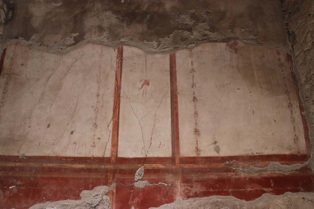 IV.4, Herculaneum, October 2014. Room 4, north wall of cubiculum. Photo courtesy of Michael Binns.
