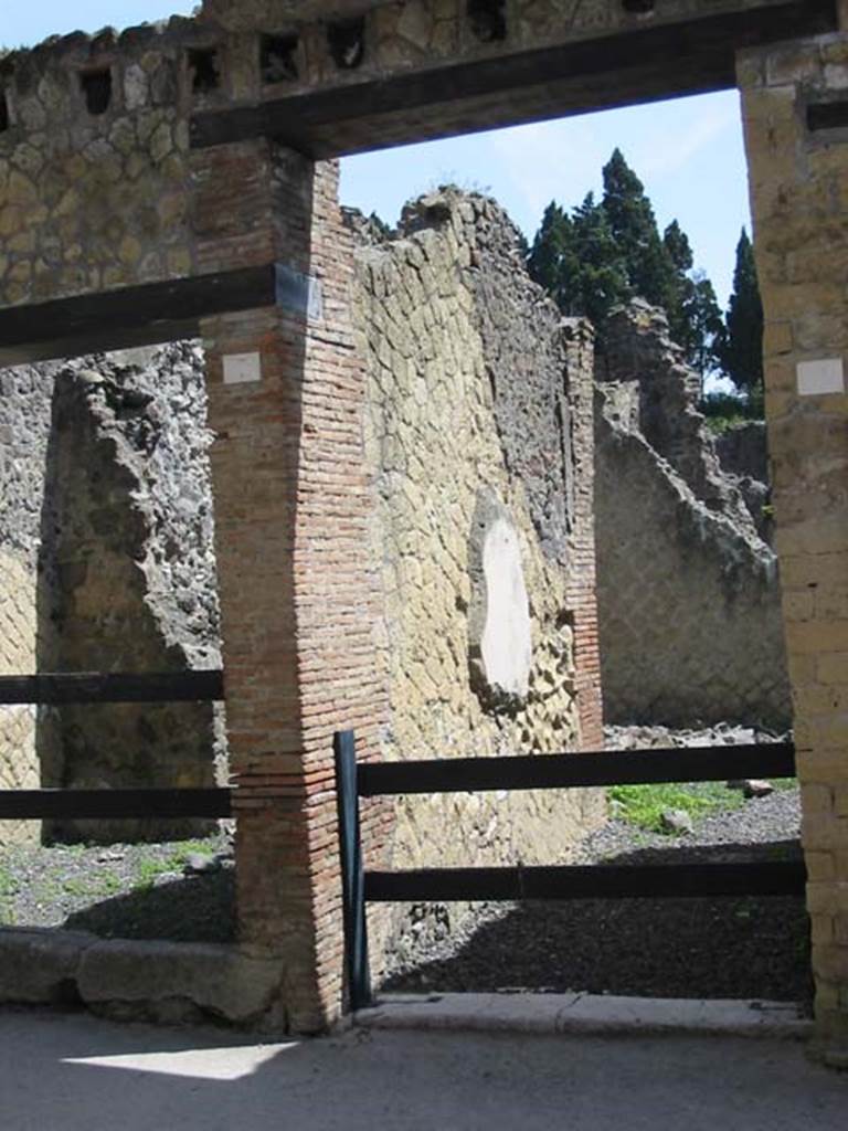 IV.6, on right. Herculaneum, May 2003. Looking east to entrance doorway. 
Photo courtesy of Nicolas Monteix.
