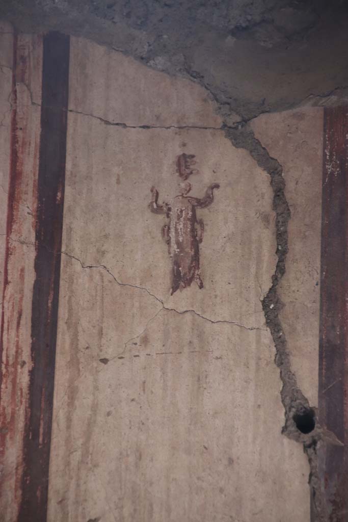 IV.21, Herculaneum. October 2020. 
Room 6, detail from panel under west side of window in south wall. Photo courtesy of Klaus Heese.
