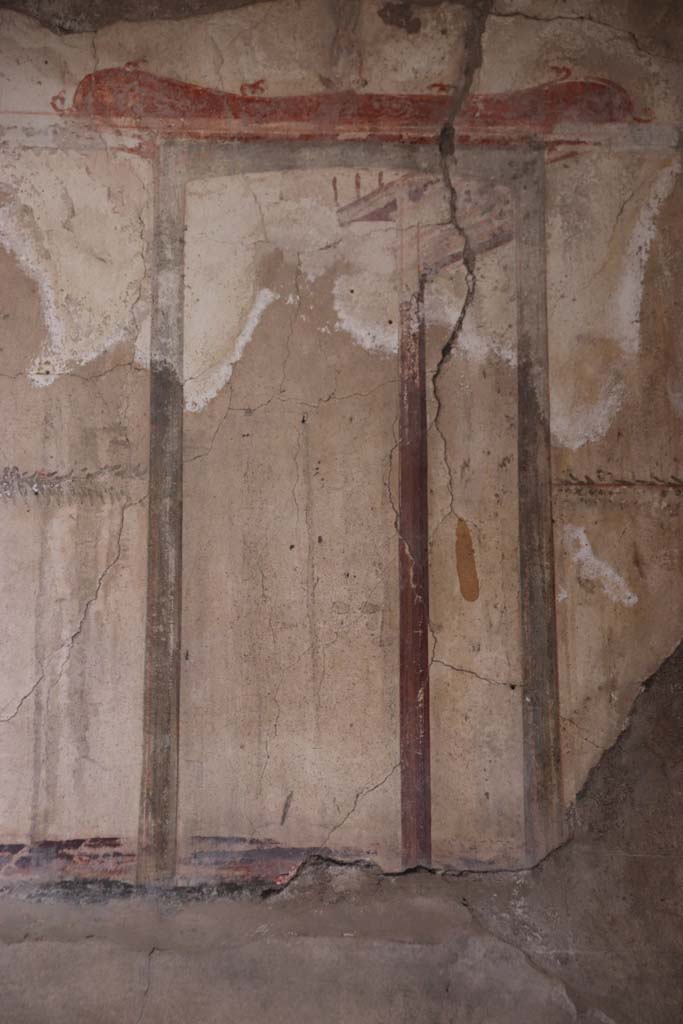 IV.21, Herculaneum. October 2020. 
Room 6, detail from south wall at west end. Photo courtesy of Klaus Heese.
