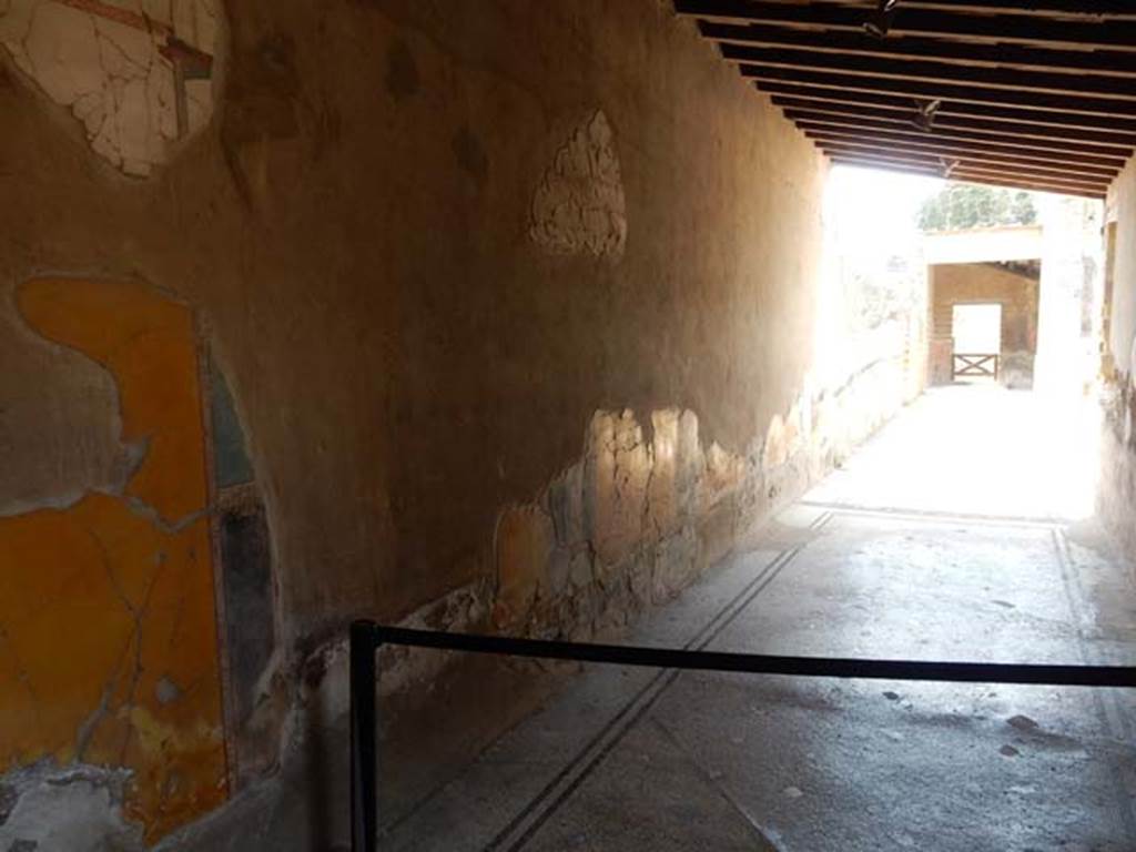 IV.21, Herculaneum. May 2018. Cryptoporticus 29, looking south along east wall. Photo courtesy of Buzz Ferebee. 