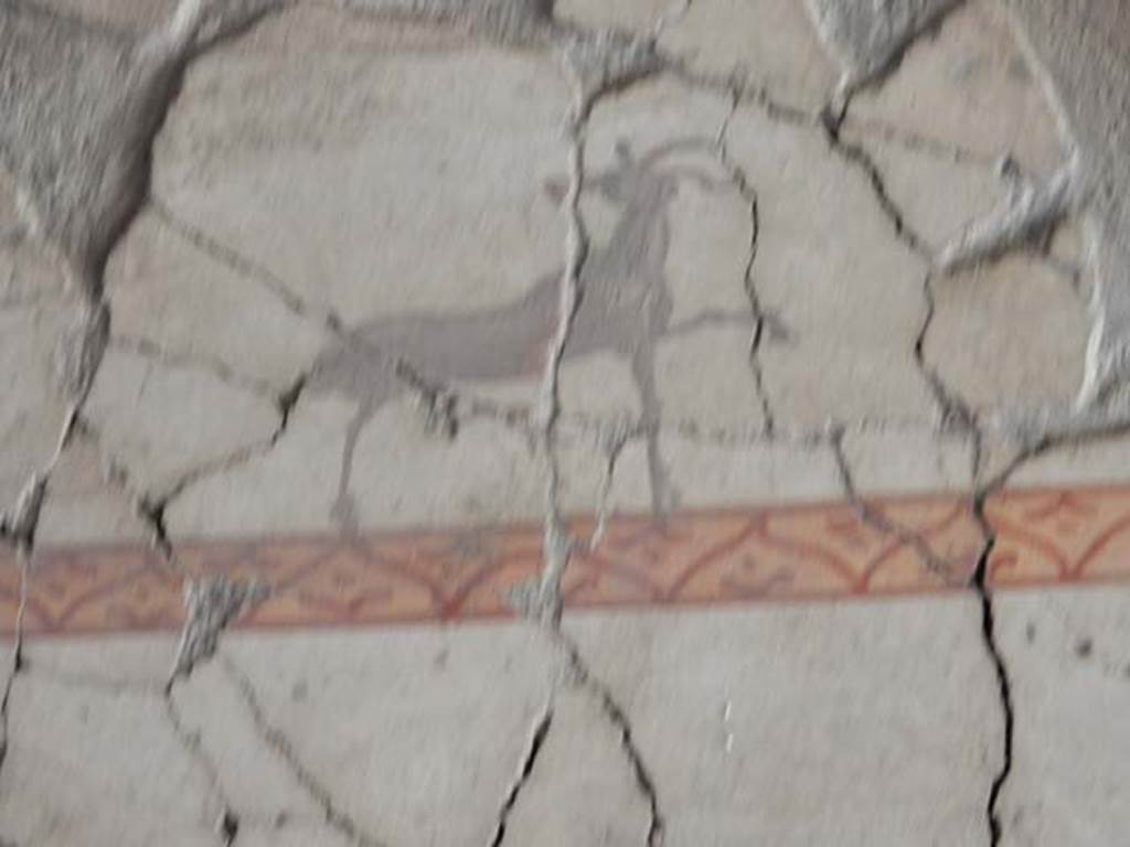 IV.21, Herculaneum. May 2018. Cryptoporticus 29, detail of painted decoration from upper east wall.
Photo courtesy of Buzz Ferebee. 
