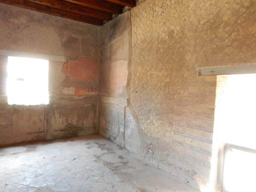 IV.21, Herculaneum. May 2018. Oecus 17, looking towards north-east corner, and doorway to Cryptoporticus 29.
Photo courtesy of Buzz Ferebee. 

