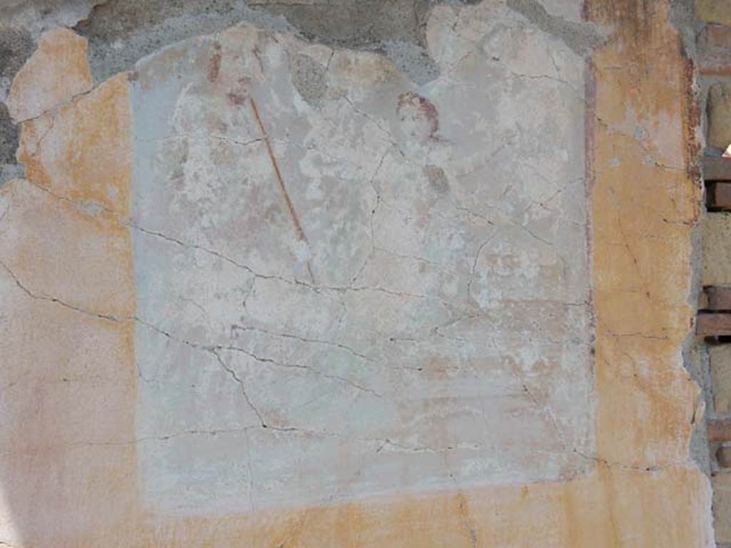 IV.21, Herculaneum. May 2018. Room 15, mythological wall painting from west wall. Photo courtesy of Buzz Ferebee. 