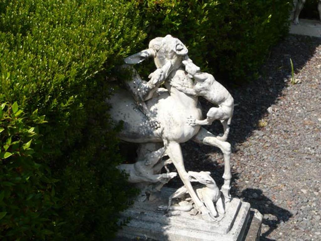 IV.21 Herculaneum, May 2009. Second statue of a deer being attacked by hounds. Photo courtesy of Buzz Ferebee.