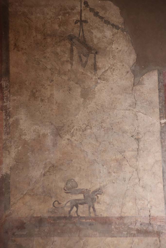 IV.21, Herculaneum. October 2020. 
Room 24, upper west wall in atrium, detail from south end. Photo courtesy of Klaus Heese.  
