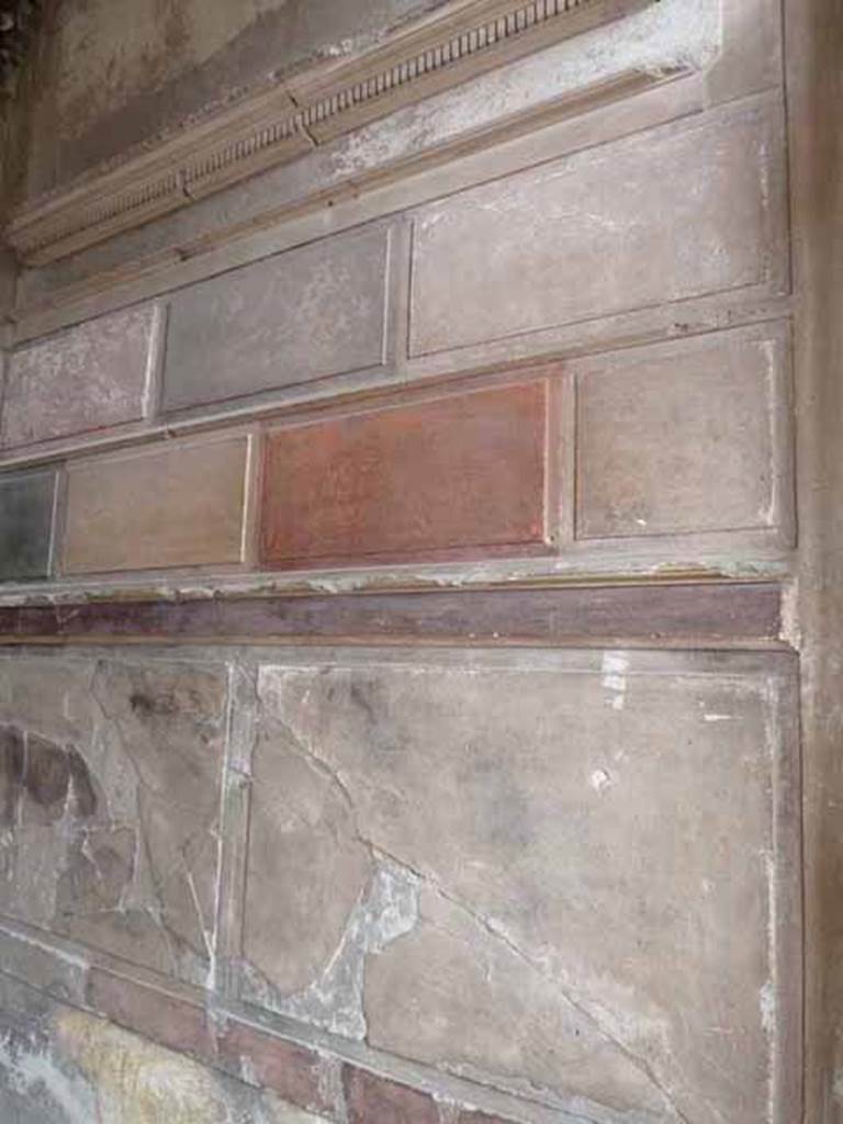 V.1 Herculaneum. May 2010. South wall of entrance corridor, or fauces.
