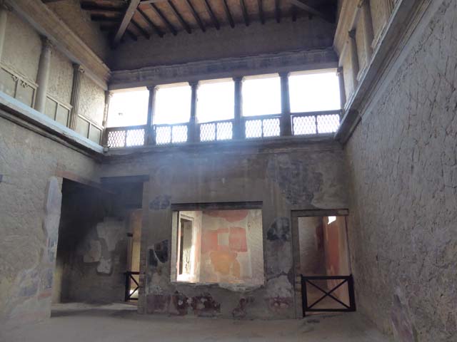 V.1, Herculaneum, October 2014. Room 2, looking west across threshold to through doorway.  Photo courtesy of Michael Binns.
