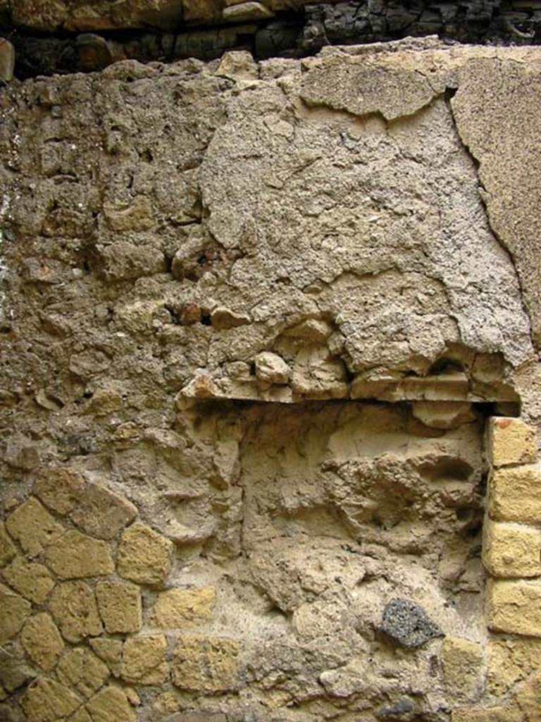 V.4, Herculaneum, May 2003. Room a, west wall of the latrine.  Photo courtesy of Nicolas Monteix.

