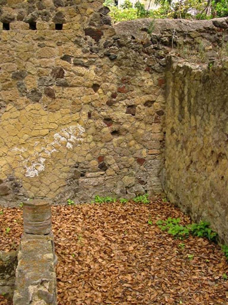 V.4, Herculaneum, May 2003. Garden area M, north wall in north-east corner. 
Photo courtesy of Nicolas Monteix.

