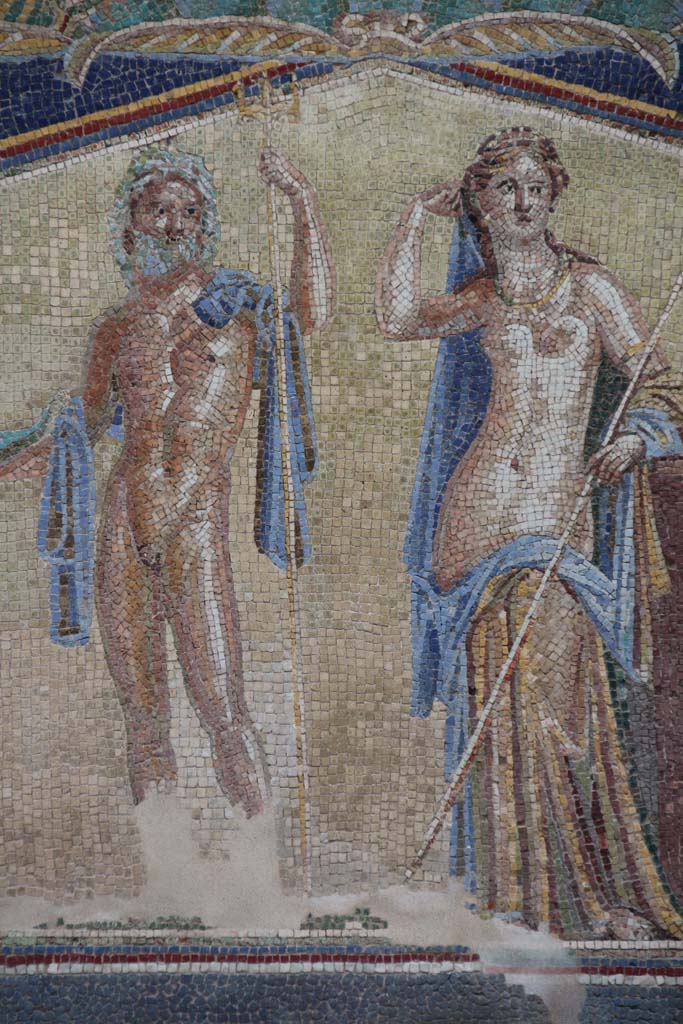 V.7 Herculaneum. April 2014. Detail from mosaic panel of Neptune and Amphitrite. 
Photo courtesy of Klaus Heese. 
