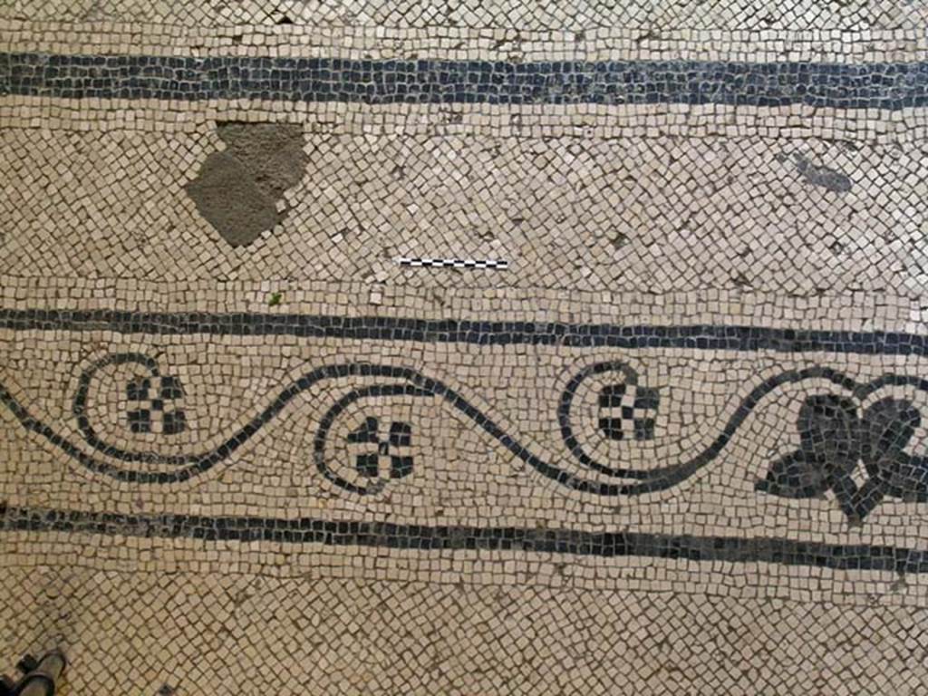 V.8, Herculaneum. May 2004. Detail of mosaic threshold separating room 1, from room 3, central section.  Photo courtesy of Nicolas Monteix.
