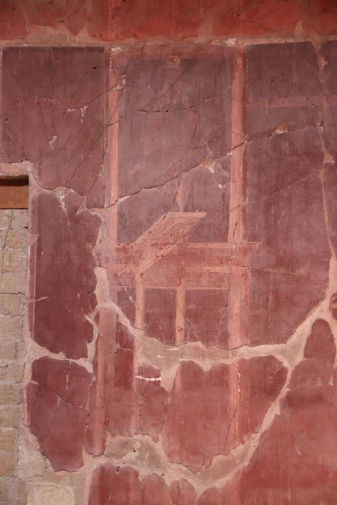 V.15, Herculaneum. October 2020. Painted wall decoration in north-west corner of atrium. Photo courtesy of Klaus Heese.