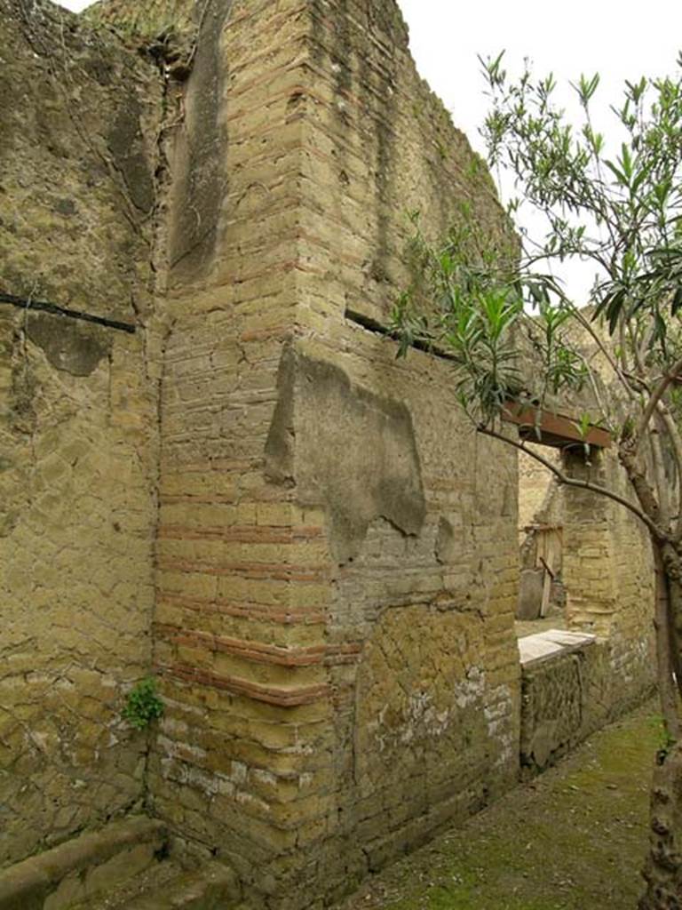 V.15, Herculaneum, May 2005. South wall of garden area/peristyle. Photo courtesy of Nicolas Monteix.