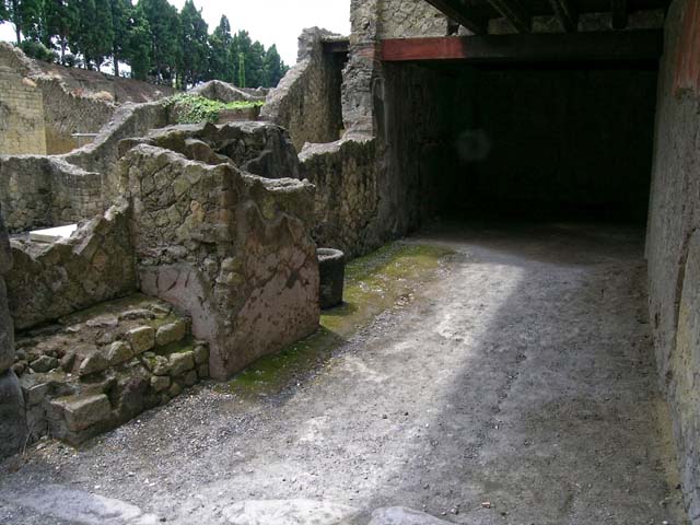 V.20, Herculaneum. June 2006. Looking south from entrance doorway, towards east wall. 
Photo courtesy of Nicolas Monteix.
