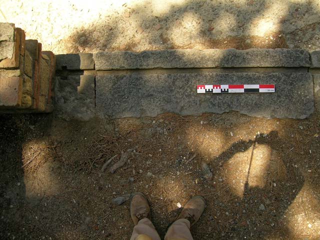 V.34, Herculaneum. May 2006. Looking south across threshold, at east end. Photo courtesy of Nicolas Monteix.