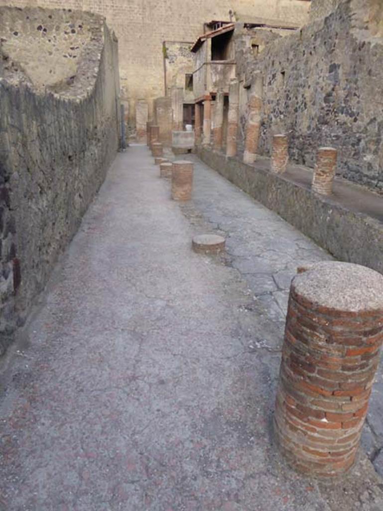 Pavement on Cardo IV. Superiore, looking north along Ins. VI. from near VI.11.
October 2014. Photo courtesy of Michael Binns.
