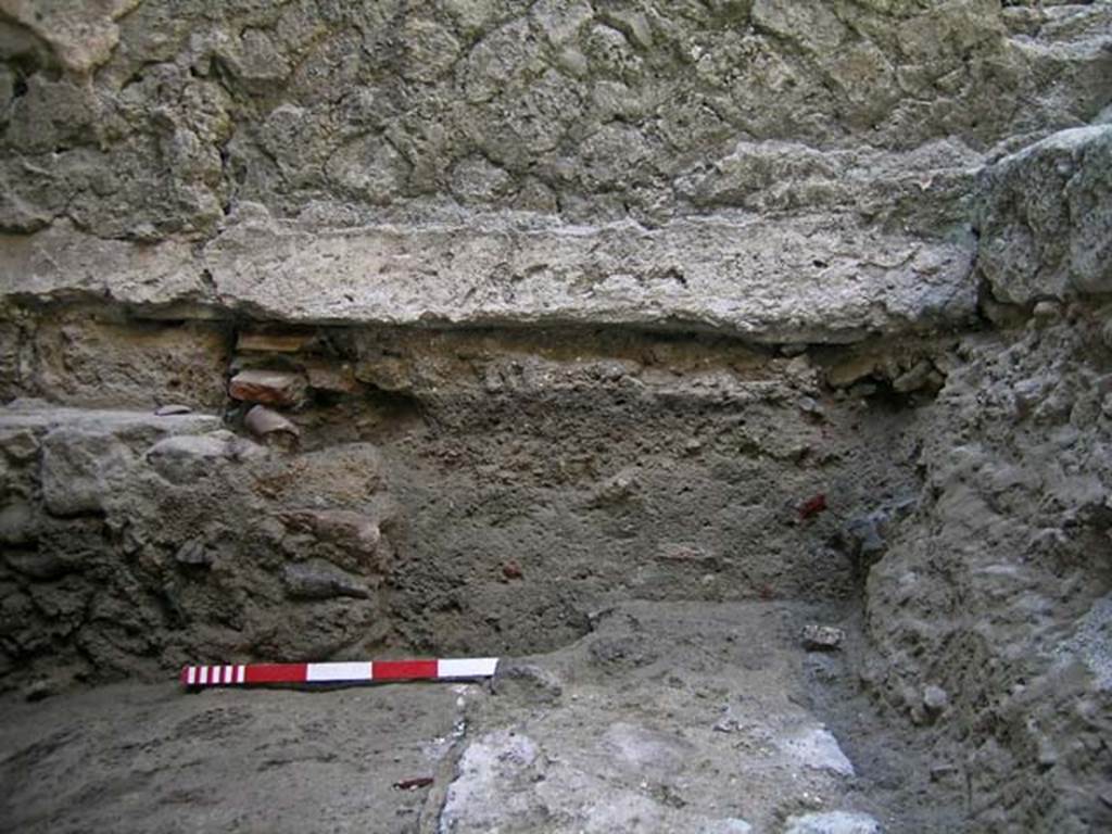 VI.12, Herculaneum. September 2005.  Investigation near west wall. Photo courtesy 