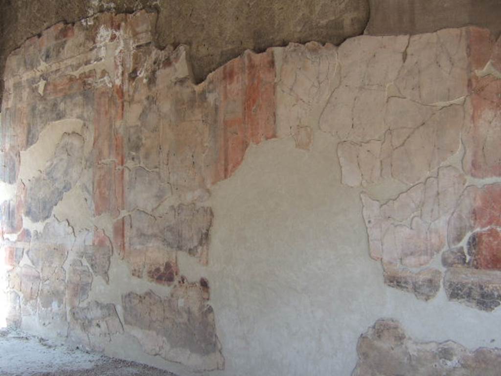 VI.13, Herculaneum, May 2006. West wall of tablinum. 