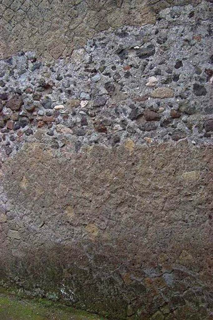 VI.13/11, Herculaneum. Not dated. Detail of east wall of oecus. Photo courtesy of Nicolas Monteix.